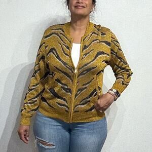Happy Sheep Gold Tiger Jacket Sz M NWT